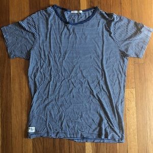 Marine Layer Size S Striped Navy Tee